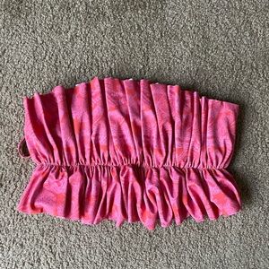 NWT Kortni Jean small Oversized Ruffle Top OSR in Pink Butterflies